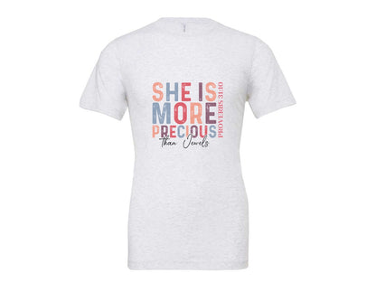 brand:Bella Canvas|color:Ash Grey|Christian Quotes Mom Bible Verse Graphic T-Shirt