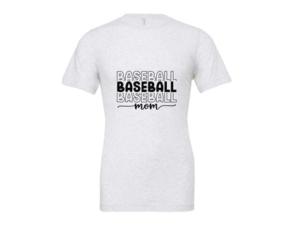brand:Bella Canvas|color:Ash Grey|Baseball Mom Baseball Mom 3 Graphic T-Shirt
