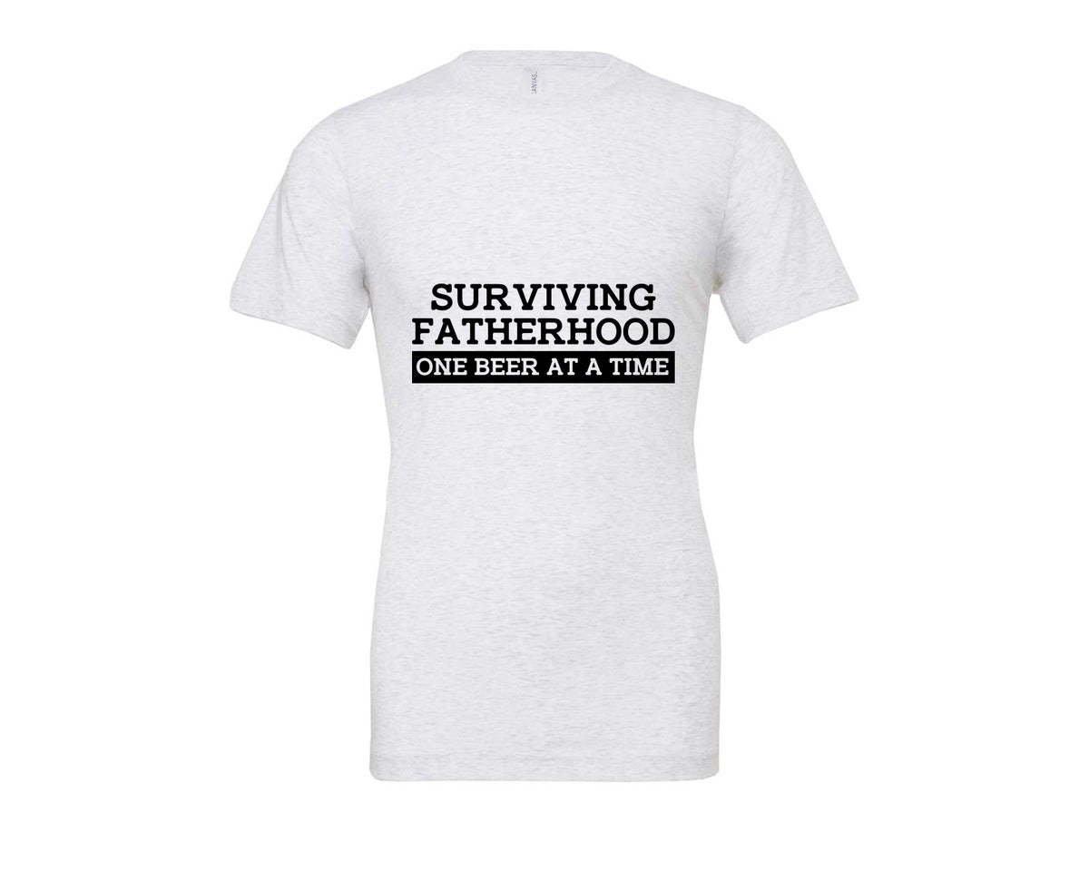 brand:Bella Canvas|color:Ash Grey|Surviving Fatherhood Mens T Shirt Graphic T-Shirt