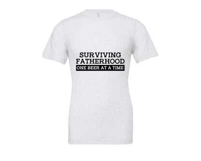 brand:Bella Canvas|color:Ash Grey|Surviving Fatherhood Mens T Shirt Graphic T-Shirt
