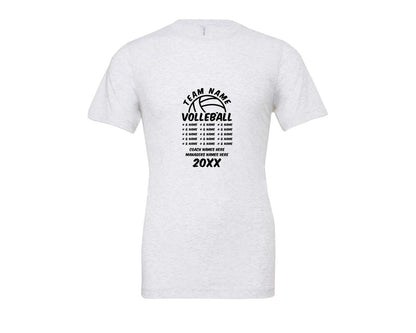 brand:Bella Canvas|color:Ash Grey|Volleyball Team Volleyball Team Graphic T-Shirt