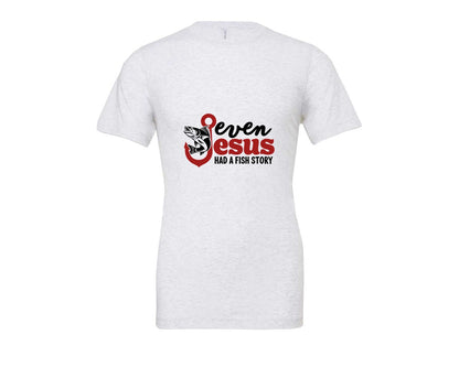 brand:Bella Canvas|color:Ash Grey|Even Jesus Had A Fish Story 3 Graphic T-Shirt