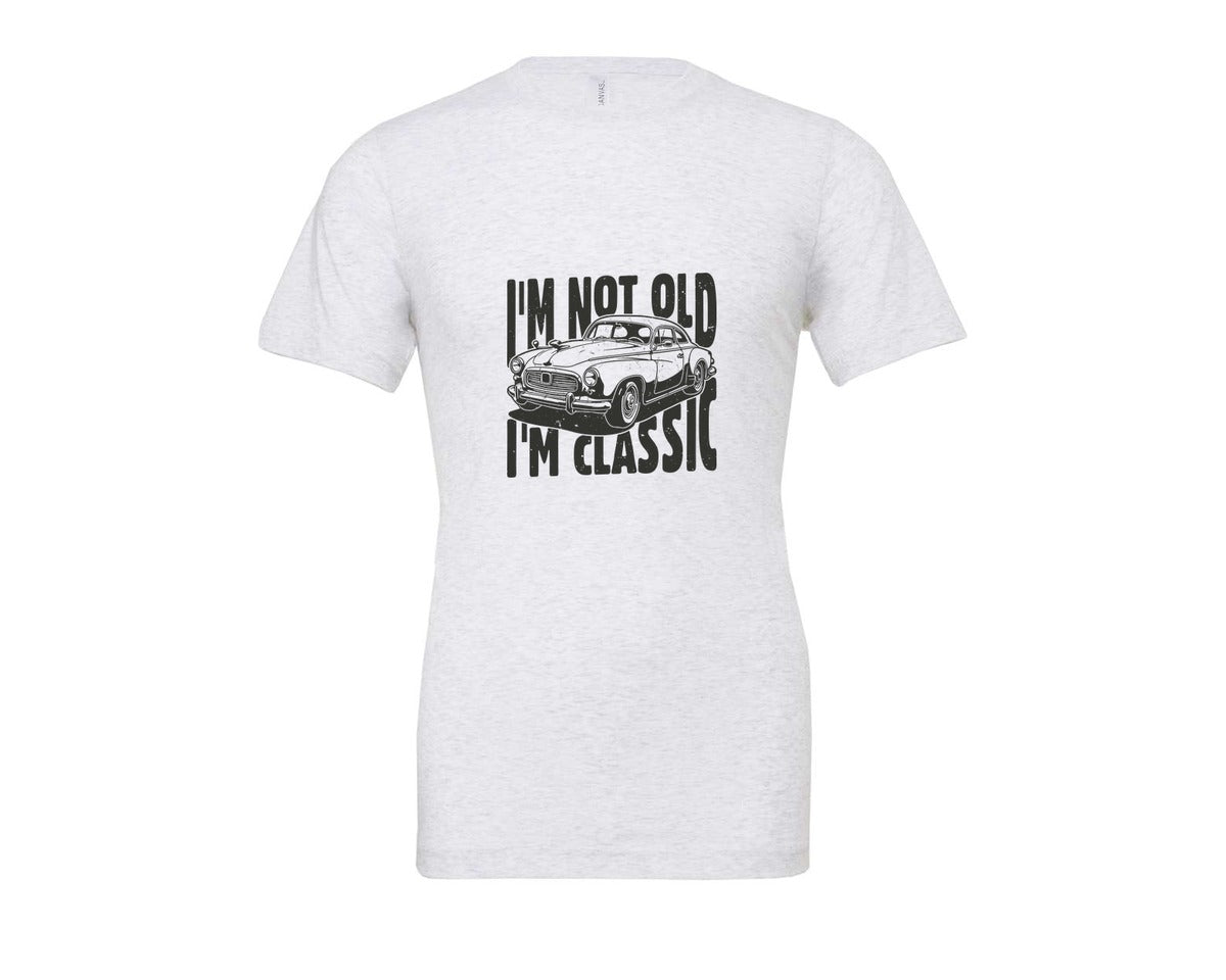 brand:Bella Canvas|color:Ash Grey|Im Not Old Im Classic Vintage Car 3 Graphic T-Shirt