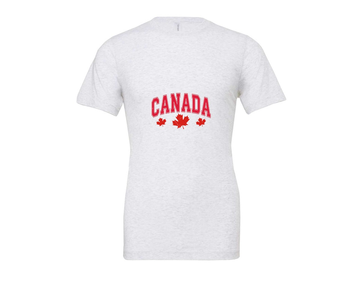 brand:Bella Canvas|color:Ash Grey|Canada Maple Leaf Canada Graphic T-Shirt