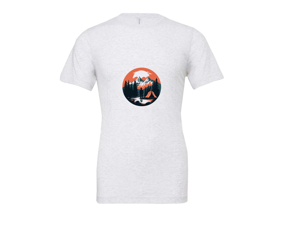 brand:Bella Canvas|color:Ash Grey|Camping T Shirt Vector Design 6 Graphic T-Shirt