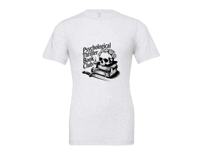 brand:Bella Canvas|color:Ash Grey|Psychological Thriller Book Club T S Graphic T-Shirt