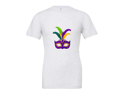 brand:Bella Canvas|color:Ash Grey|Mardi Gras Mask T Shirt Design 4 Graphic T-Shirt