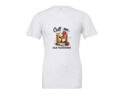 brand:Bella Canvas|color:Ash Grey|Call Me Old Fashioned Retro Whiskey 2 Graphic T-Shirt