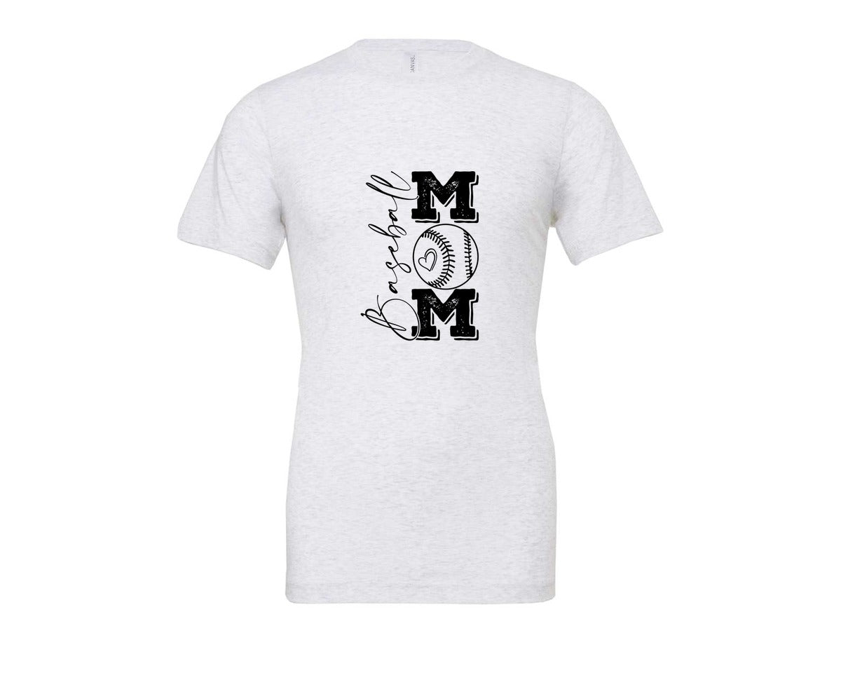 brand:Bella Canvas|color:Ash Grey|Baseball Mama 16 Graphic T-Shirt