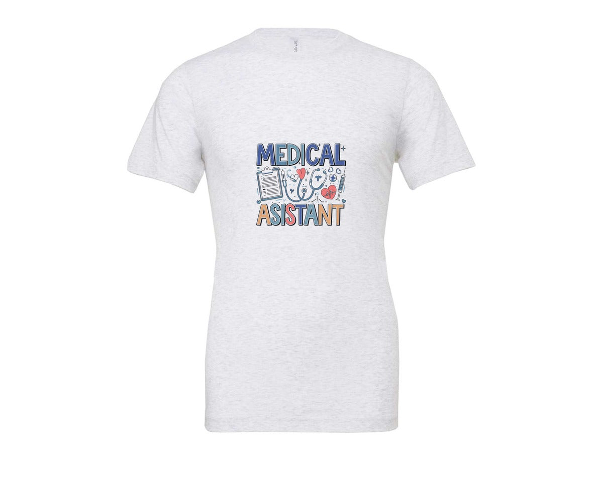 brand:Bella Canvas|color:Ash Grey|Medical Assistant 7 Graphic T-Shirt