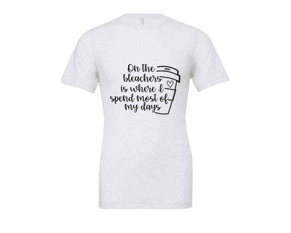 brand:Bella Canvas|color:Ash Grey|On The Bleachers Sports Mom Graphic T-Shirt