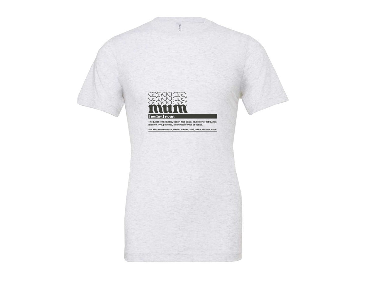 brand:Bella Canvas|color:Ash Grey|Mother Mum Funny Definition Graphic T-Shirt