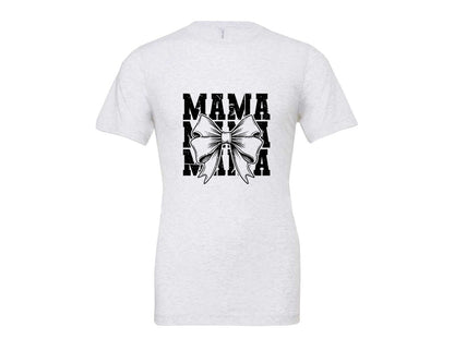 brand:Bella Canvas|color:Ash Grey|Mama Mom Mama Coquette Graphic T-Shirt