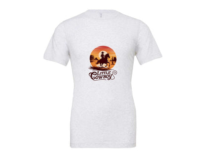 brand:Bella Canvas|color:Ash Grey|Little Cowboy Western Horse Riding 3 Graphic T-Shirt
