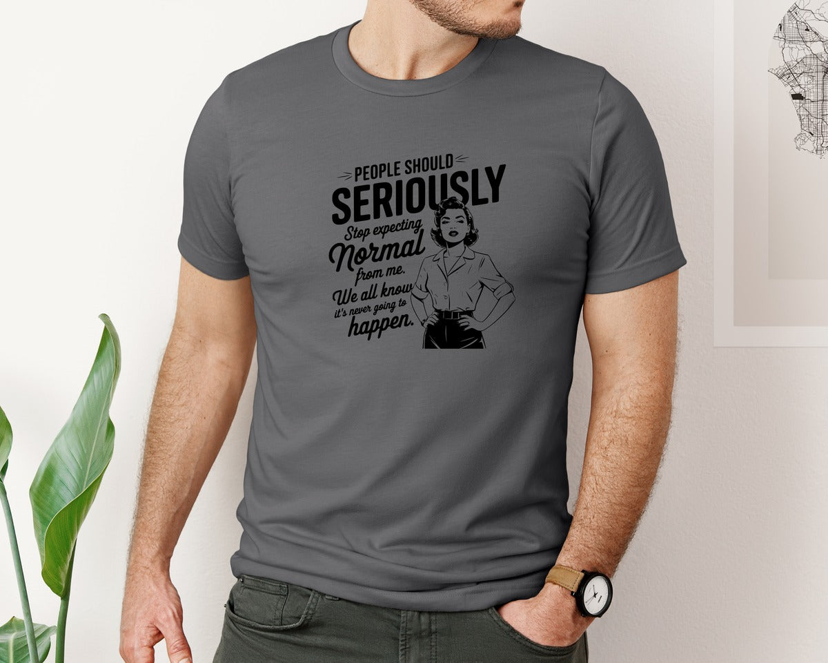 brand:Bella Canvas|color:Asphalt|Vintage Funny Trendy Woman Shirt Design Graphic T-Shirt