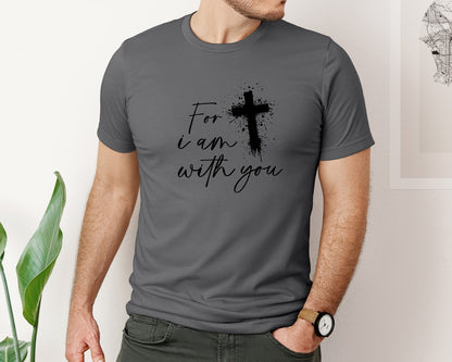 brand:Bella Canvas|color:Asphalt|Fear Not Christianity Bible Graphic T-Shirt