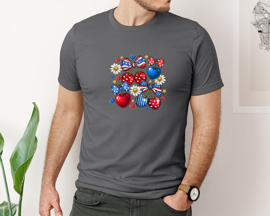 Patriotic Cherry 4Th Of July 2 Graphic T-Shirt