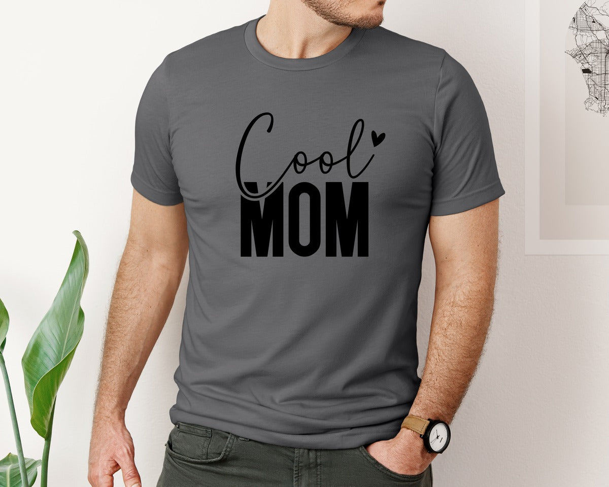 brand:Bella Canvas|color:Asphalt|Cool Mom Funny Mom Mama Graphic T-Shirt