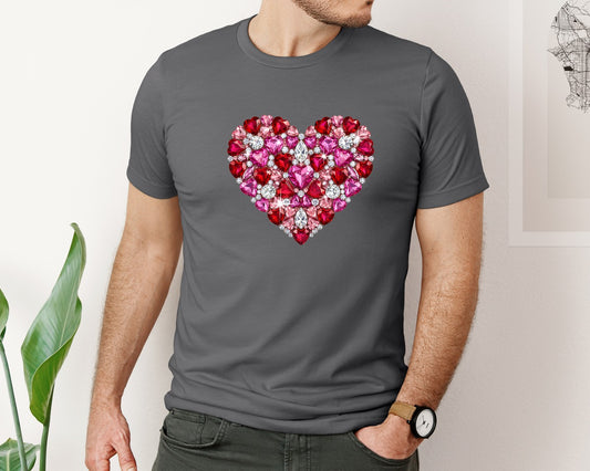 Diamond Glitter Valentine Heart 11 Graphic T-Shirt