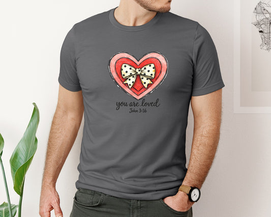 You Are Loved Christian Valentine 2 Graphic T-Shirt