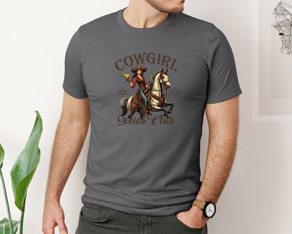 brand:Bella Canvas|color:Asphalt|Cowgirl Social Club Cowgirl Graphic T-Shirt