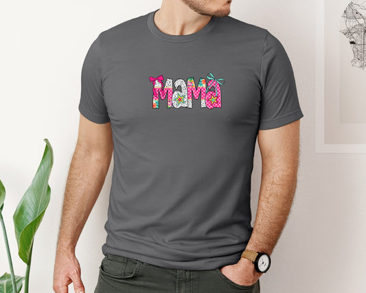 Preppy Mama Coquette Retro Mom Graphic T-Shirt