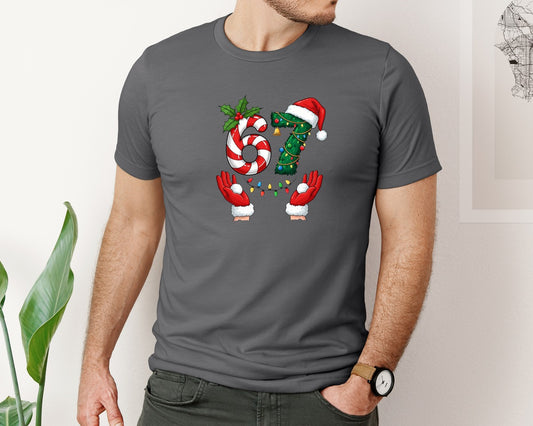 Funny Six Seven Christmas 6 7 Meme Graphic T-Shirt