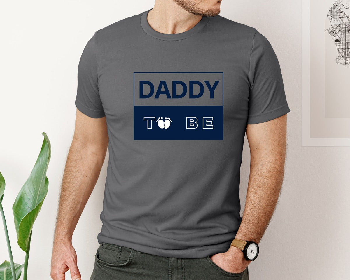 brand:Bella Canvas|color:Asphalt|Daddy To Be Pregnancy Announcement 2 Graphic T-Shirt