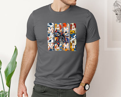 brand:Bella Canvas|color:Asphalt|Floral Mama Coquette Bow Mothers Day 3 Graphic T-Shirt