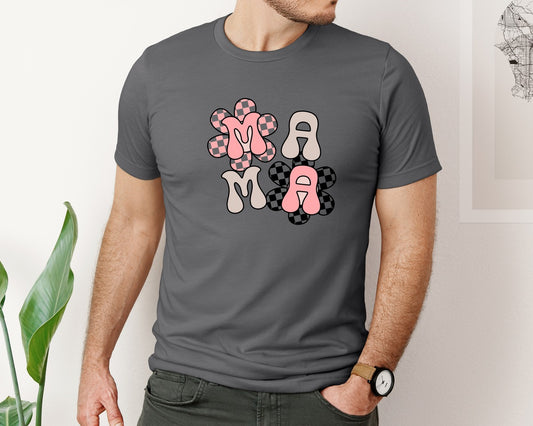 Checker Mama Checkered Mom Graphic T-Shirt