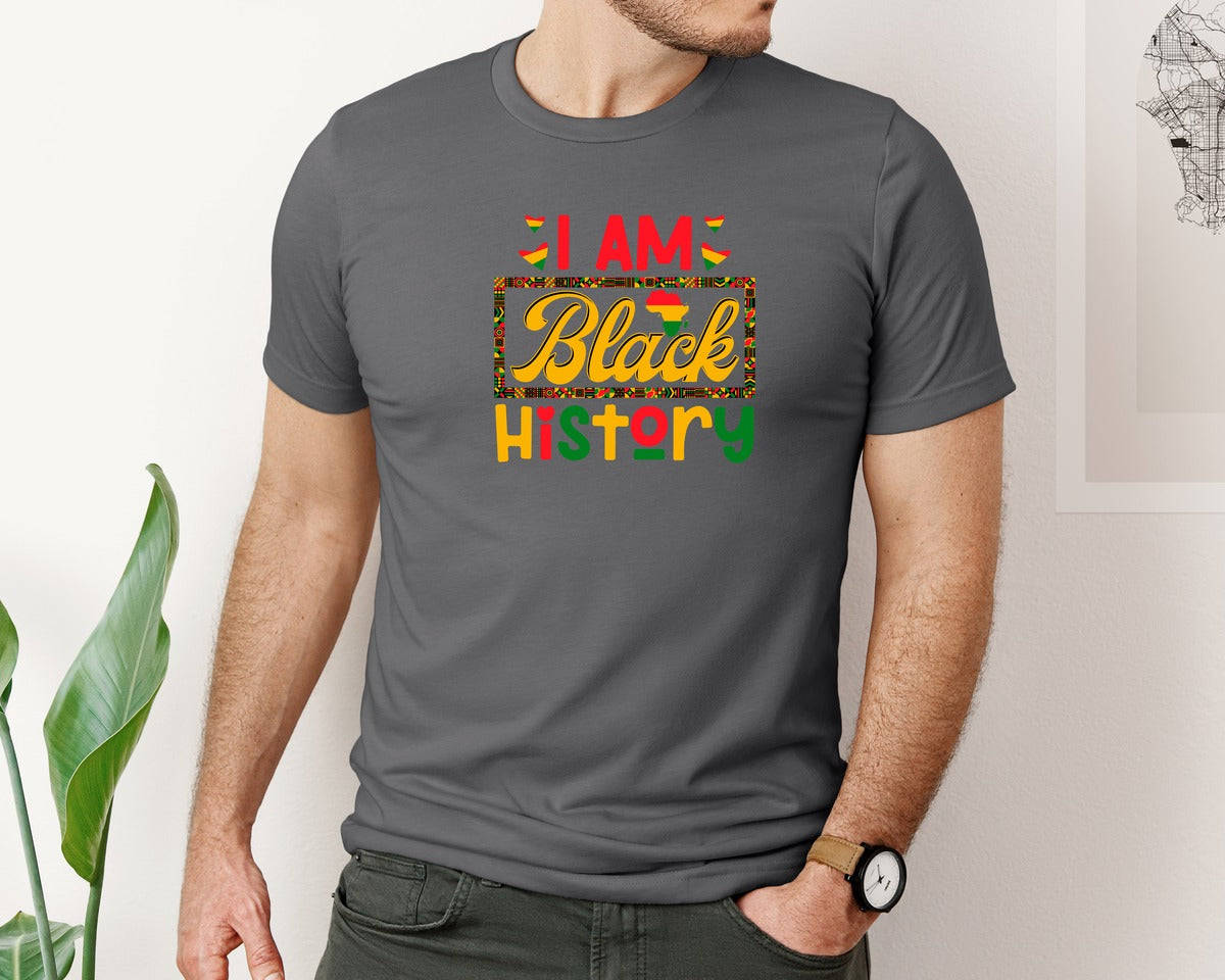 brand:Bella Canvas|color:Asphalt|Afrocentric African Pride Black History Graphic T-Shirt