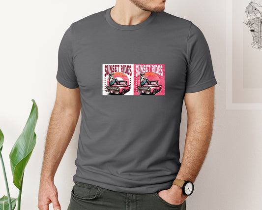 Sunset Rides Cowgirl Vintage Truck Graphic T-Shirt