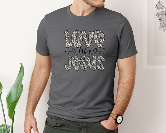 Camouflage Love Like Jesus Graphic T-Shirt