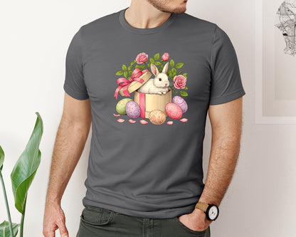 brand:Bella Canvas|color:Asphalt|Easter Bunny Bunny 2 Graphic T-Shirt