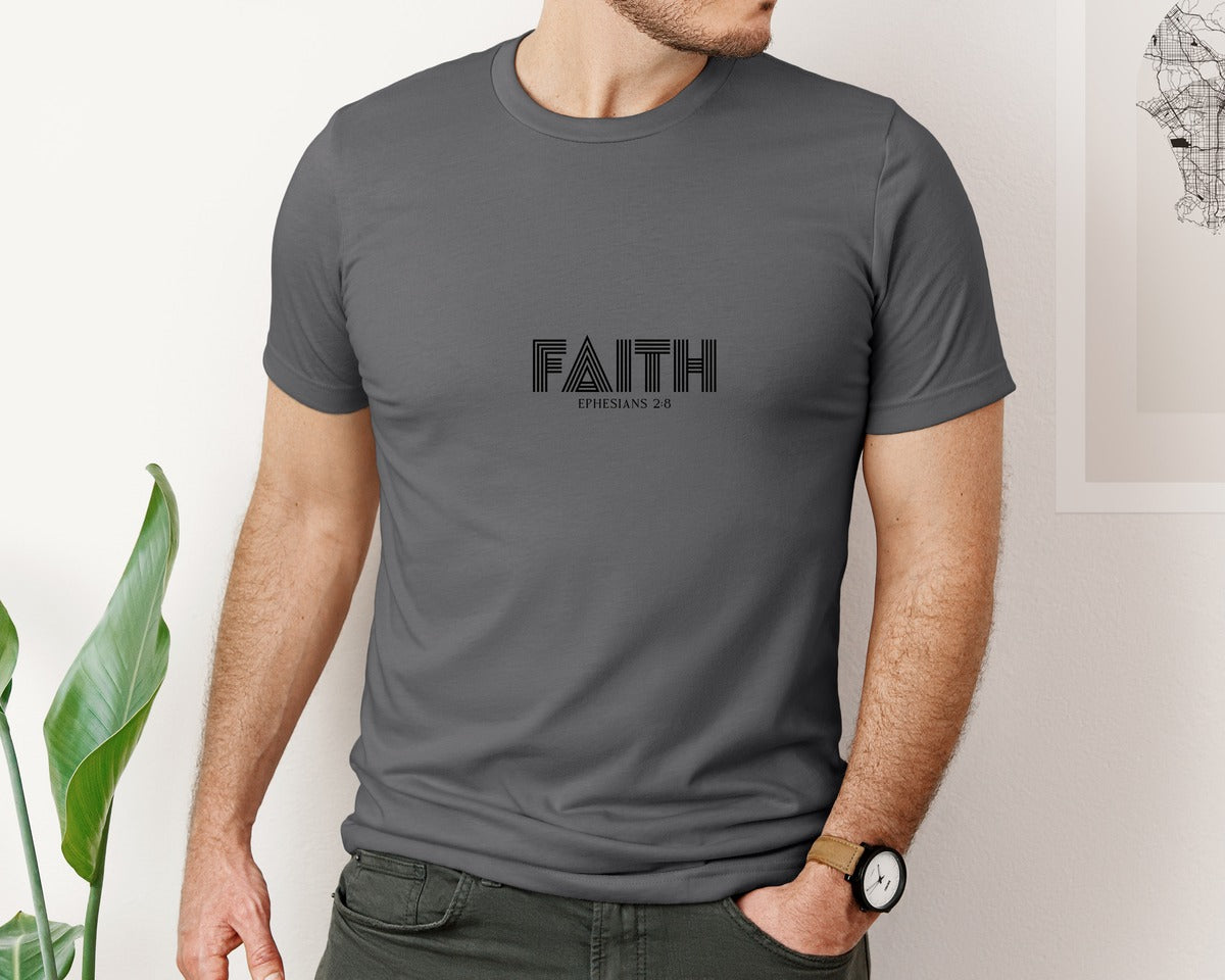 brand:Bella Canvas|color:Asphalt|Christian Jesus Religious Faith Graphic T-Shirt