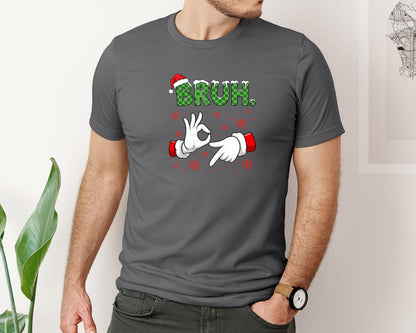 brand:Bella Canvas|color:Asphalt|Bruh 67 Six Seven 6 7 Meme Christmas Graphic T-Shirt