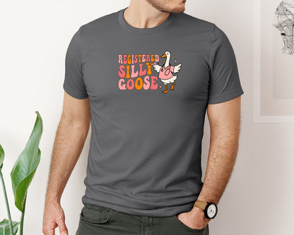 brand:Bella Canvas|color:Asphalt|Registered Silly Goose Nurse T Shirt 3 Graphic T-Shirt