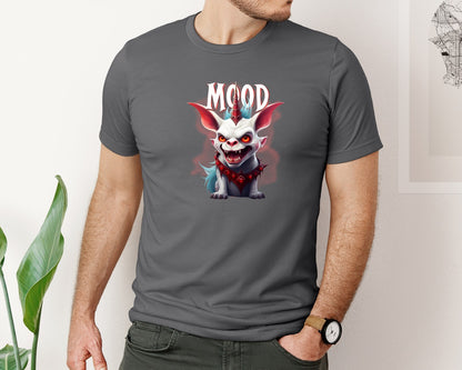 brand:Bella Canvas|color:Asphalt|Pretty Creepy Evil Moody Scary Dragon Graphic T-Shirt