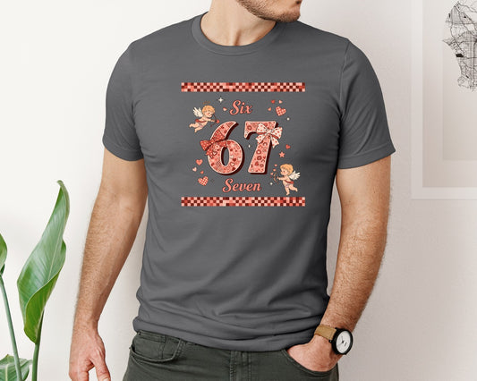 Cupid Heart 67 Birthday Graphic T-Shirt