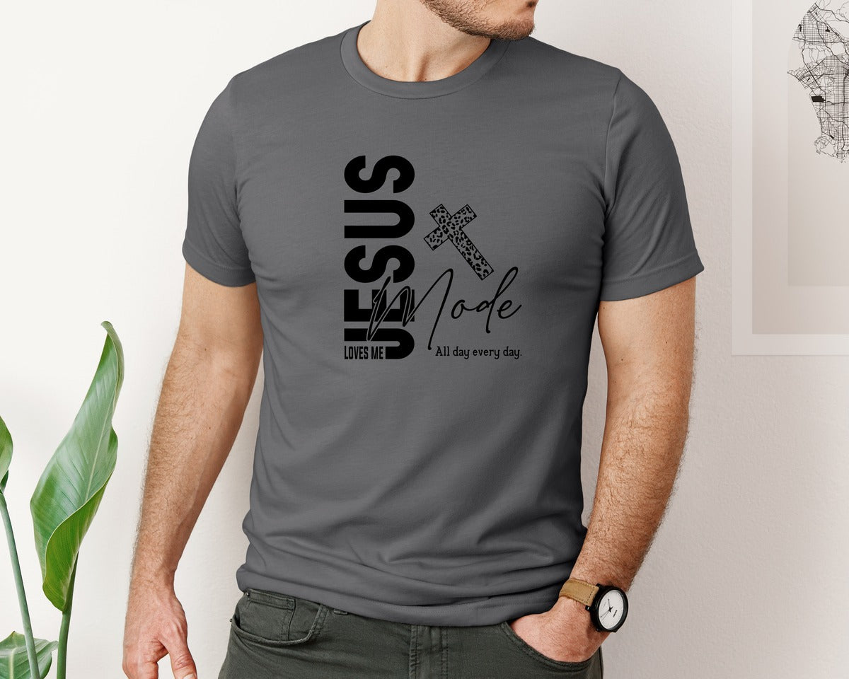 brand:Bella Canvas|color:Asphalt|Jesus Loves Me Love Like Jesus Graphic T-Shirt