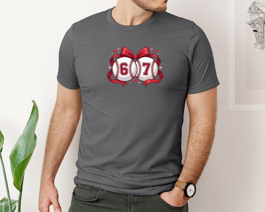 67 Baseball Valentine Graphic T-Shirt