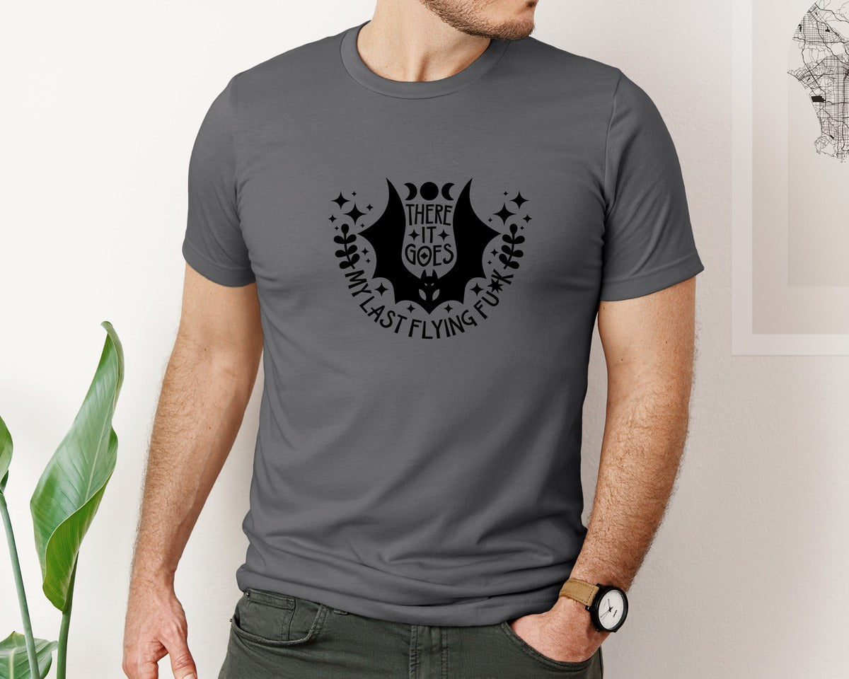 brand:Bella Canvas|color:Asphalt|There It Goes My Last Flying Fck 3 Graphic T-Shirt