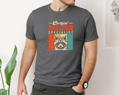 brand:Bella Canvas|color:Asphalt|Raccoon Meme T Shirt 2 Graphic T-Shirt