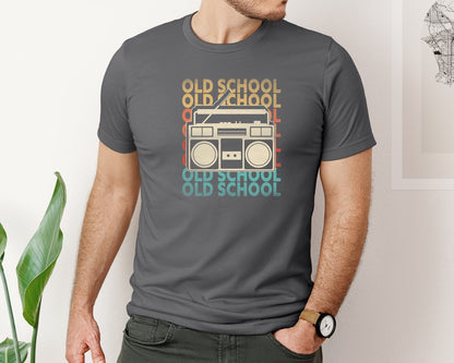 brand:Bella Canvas|color:Asphalt|Retro 80S 90S Old School T Shirt Design Graphic T-Shirt