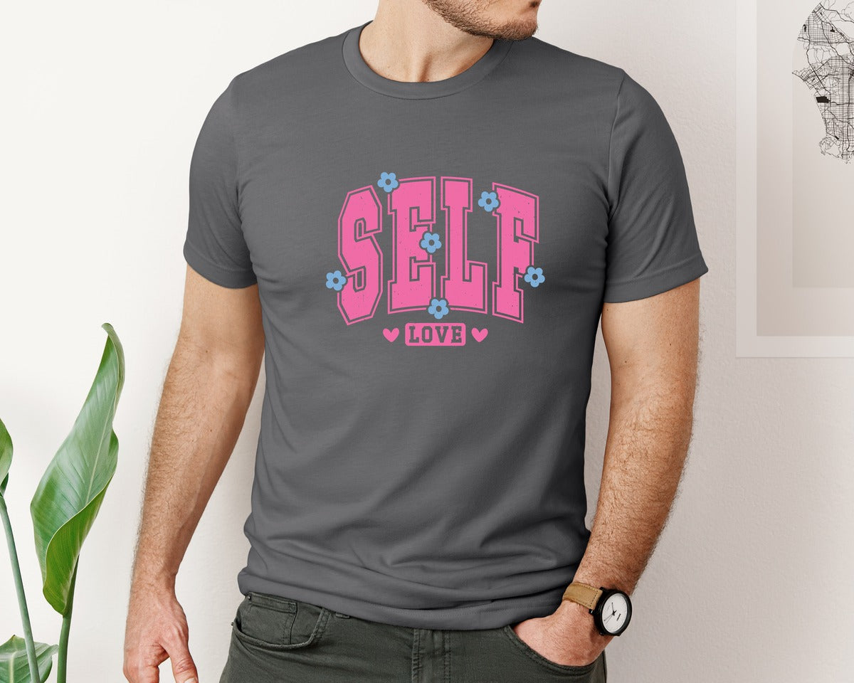 brand:Bella Canvas|color:Asphalt|Self Love Pnginspirational Graphic T-Shirt