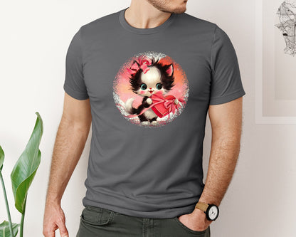 brand:Bella Canvas|color:Asphalt|Vintage Valentine Round Tshirt 21 Graphic T-Shirt