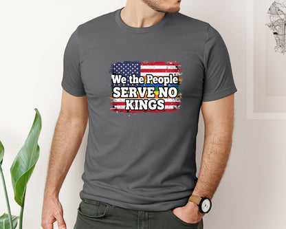 brand:Bella Canvas|color:Asphalt|We The People Rainbow Serve No King Graphic T-Shirt