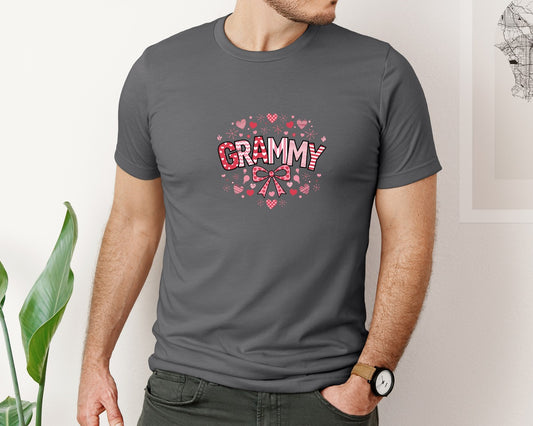 Grammy Valentine Coquette Bow Doodle 4 Graphic T-Shirt