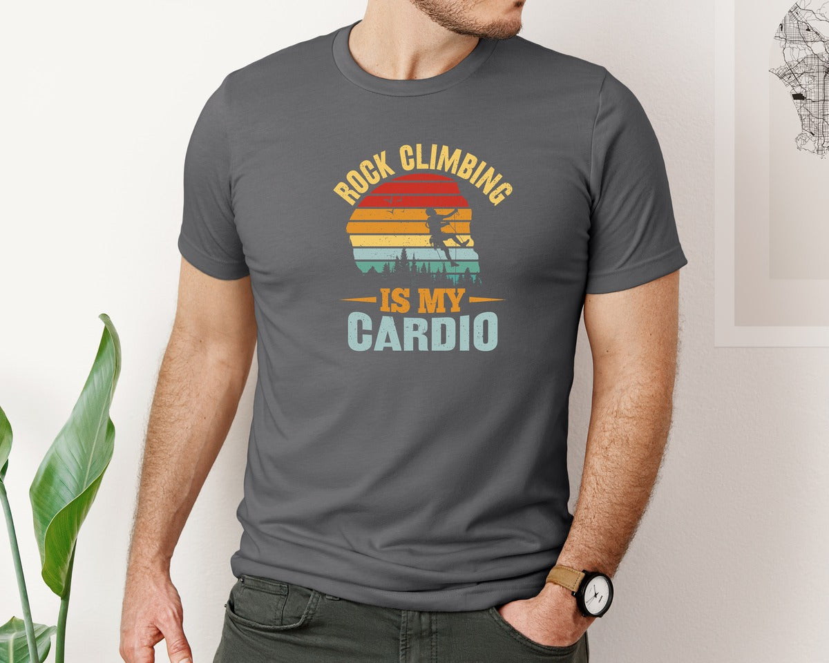 brand:Bella Canvas|color:Asphalt|Rock Climbing Graphic Graphic T-Shirt