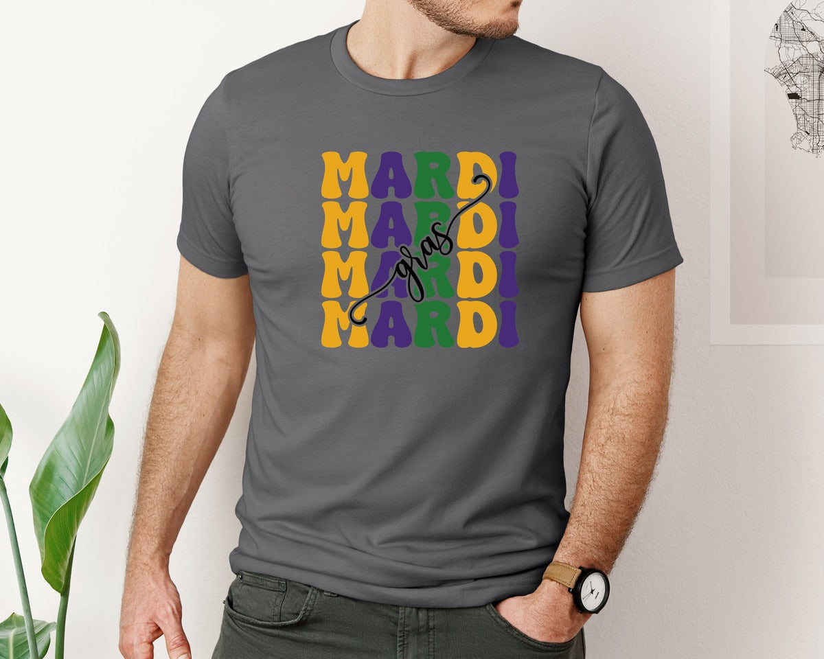 brand:Bella Canvas|color:Asphalt|Mardi Gras 24 Graphic T-Shirt